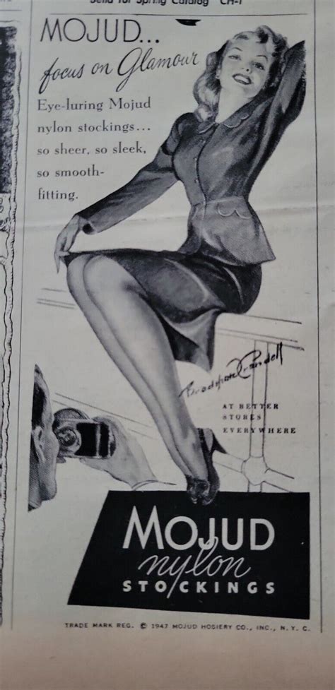 Womens Mojud Hosiery Stockings Legs Vintage Fashion Ad Ebay