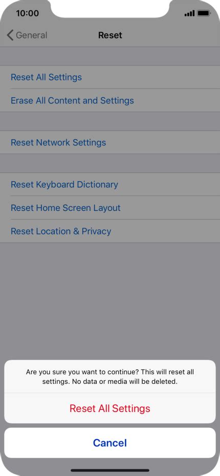 Restore Factory Default Settings Apple Iphone Xr Optus