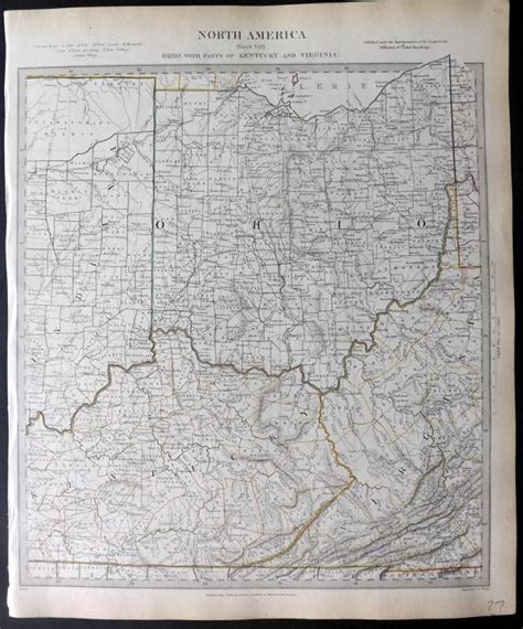 Sduk Pub 1830s Map Of Ohio Kentuck And Virginia Usa