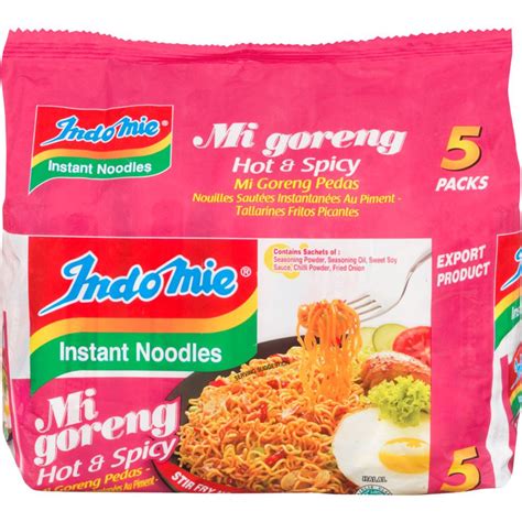 Instant Noodles Mi Goreng Hot And Spicy Indomie 5 Ct 425 G Delivery