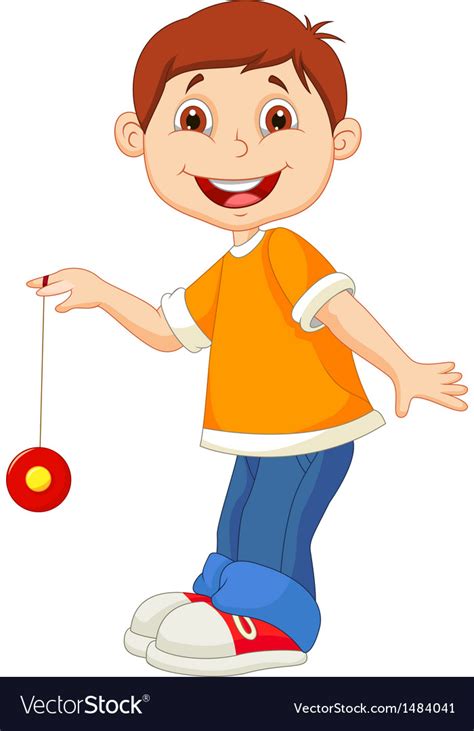 Maybe you would like to learn more about one of these? Little boy cartoon playing yo yo Royalty Free Vector Image