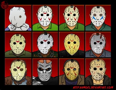 Evolution Of Jason Voorhees Hockey Mask Friday The 13th