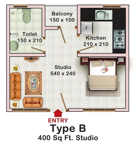 400 Sq Ft Studio Apartment Floor Plan Galbreath Violet