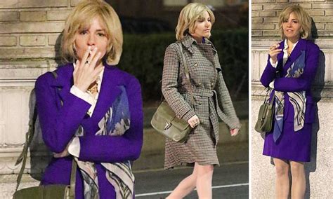 Sienna Miller Lights Up A Cigarette As She Films Scenes For New Series