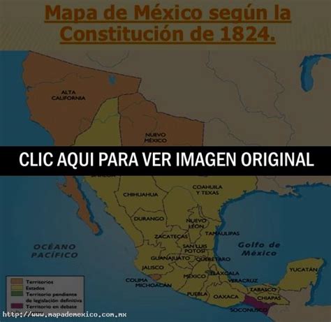 Mapa De México En 1824 Mapa De México