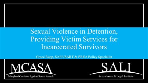 Sexual Violence In Detention Providing Victim Services For Incarcerated Survivors Youtube