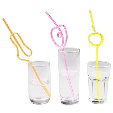 Crazy Loop Straws Pack Of 50 Crazy Silly Colorful Reusable Drinking