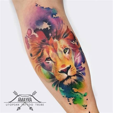 No Hay Descripción De La Foto Disponible Watercolor Lion Tattoo Leo