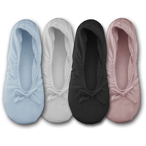 Soft Ones Womens Stretch Satin Ballerina Slippers Free Shipping On