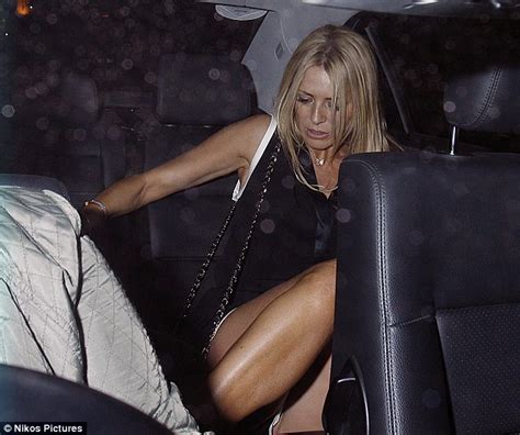 Tess Daly Shows Off Her Toned And Tanned Legs In Short Monochrome Outfit For Girls Night Out