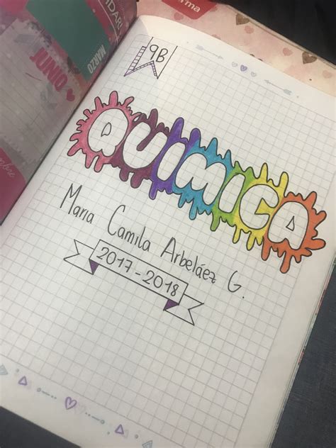 Cuaderno De Quimica Marcado Lettering School Notes Lettering Tutorial