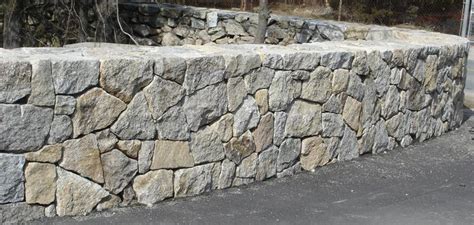 Wall Stone Split Faced Fieldstone 70ton Reis Asphalt