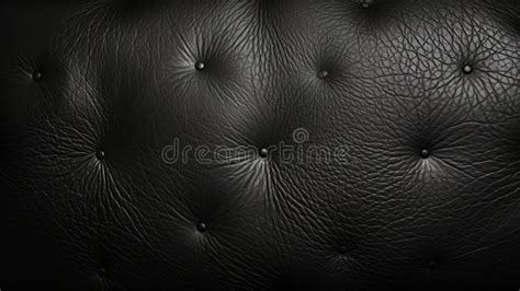 Black Leather Texture With Buttons Zbrush Style Ottoman Art Stock