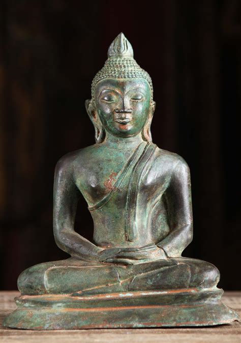 Sold Brass Meditating Sri Lanka Buddha Statue 9 104t25 Hindu Gods
