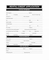 Rental Application And Credit Check Form Images