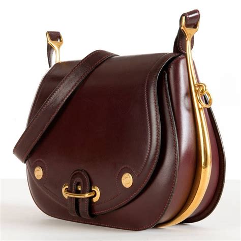 Handbags A Rare Vintage Hermes Burgundy ‘passe Guide Shoulder Bag At