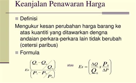 Ekonomi Tingkatan 4 Cara Untuk Kira Nilai Keanjalan Harga Permintaan Otosection