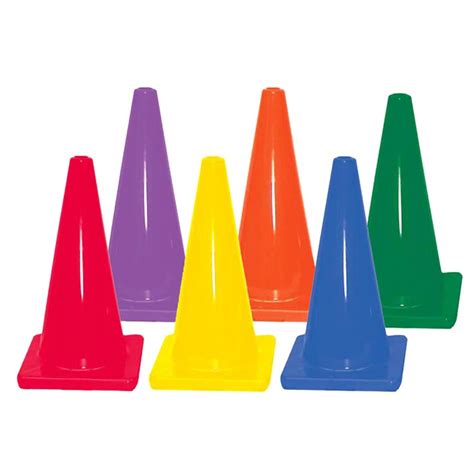 Colored Traffic Cones Sets Of 6 In 3 Sizes