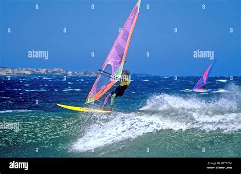 0881 Windsurf Spain Europe Stock Photo Alamy