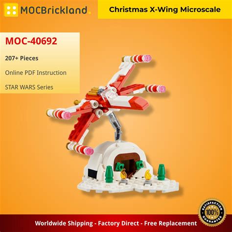 Christmas X Wing Microscale Star Wars Moc 40692 By Pasq67 With 207