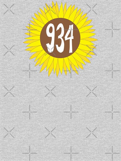 Hand Drawn New York Sunflower 934 Area Code T Shirt For Sale By