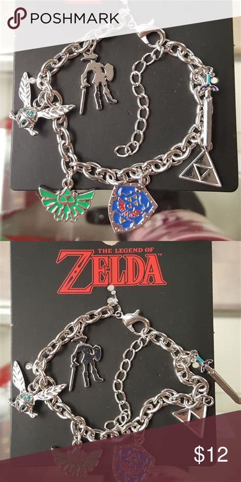 Legend Of Zelda Charm Bracelet Nintendo Bioworld Legend Of Zelda