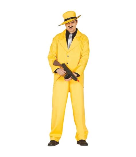 Disfraz De Gánster Amarillo Para Hombre Envío En 24h