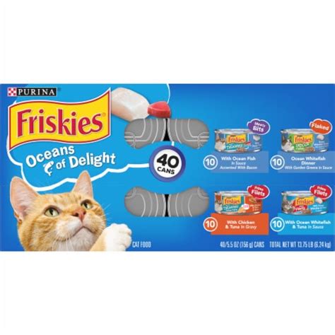 Purina Friskies Oceans Of Delight Meaty Bits Wet Cat Food Variety Pack