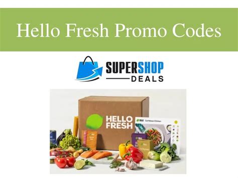 Ppt Hello Fresh Promo Codes Powerpoint Presentation Free Download