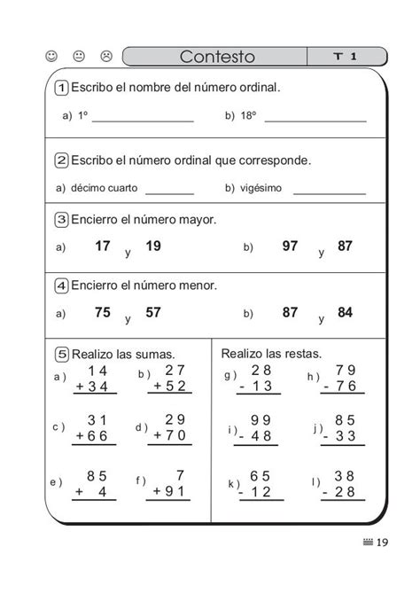 Segundo Grado Fichas Actividades Para Enseñar Los Numeros Faf