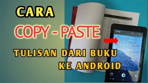 Cara Menyalin Copy Paste Tulisan Dari Buku Ke Hp Android Tanpa Mengetik Youtube