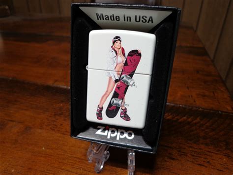 Pinup Girl Sexy Snowboarder Girl Zippo Lighter Mint Keith Garvey Ebay