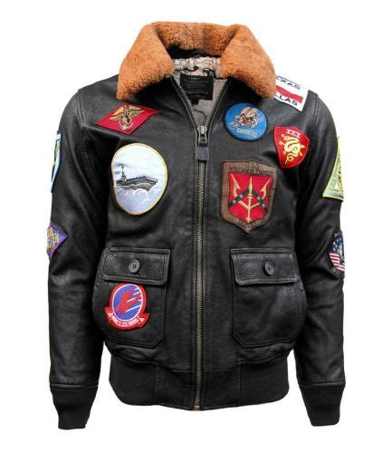 Mens Classic Top Gun Inspired Navy G 1 Leather Flight 50 Off