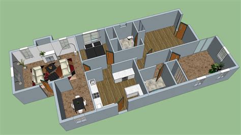 House Interior 3d Floor Plan 3d Warehouse