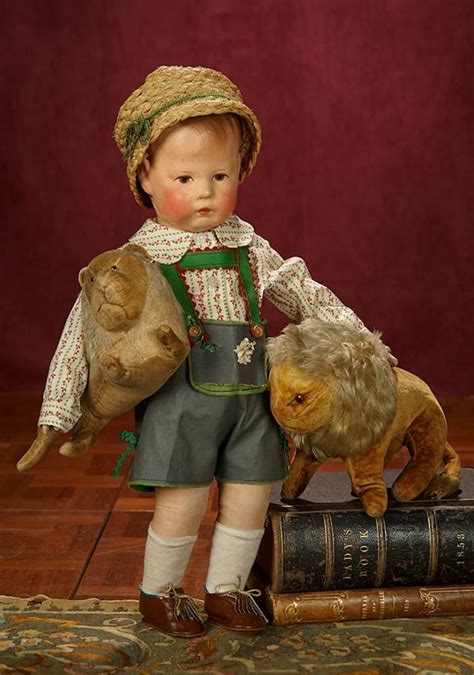 German Cloth Character Doll By Kathe Kruse 11001500 Felt Dolls Paper