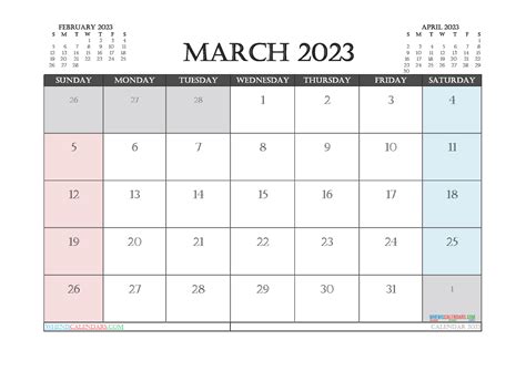 Free March 2023 Printable Calendar Printable Pdf In Landscape