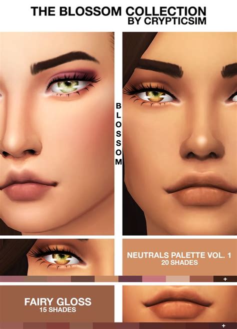 The Blossom Collection Crypticsim On Patreon Sims 4 Sims 4 Cas