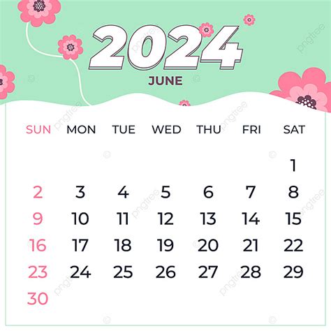 Calendario Junio Vector Descarga Gratuita De Plantilla En Pngtree