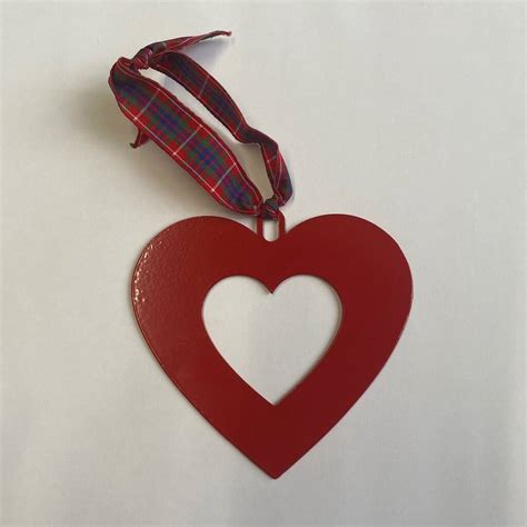 Hanging Heart Metal Cut Out Ornament By Precious Design