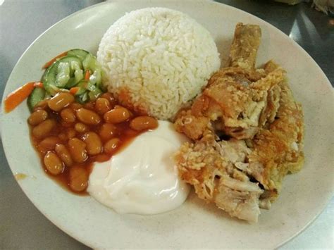 Alex Fried Chicken Rice In Miri City Must Try Salad Chicken Rice