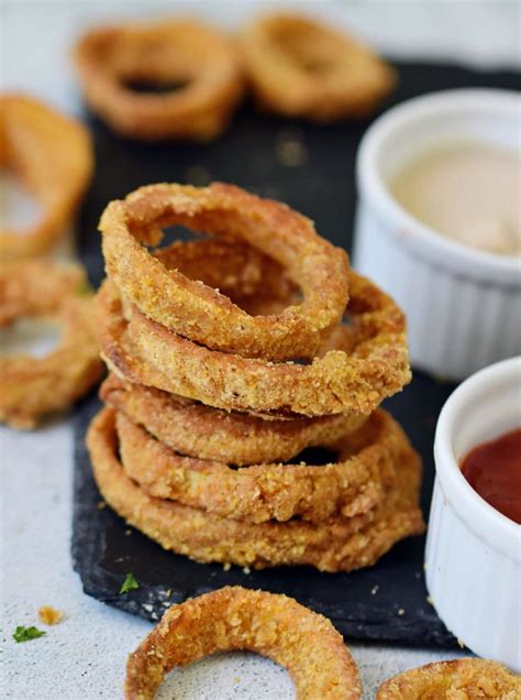 Ela does all the food styling, writing. These vegan onion rings are crispy, golden brown ...