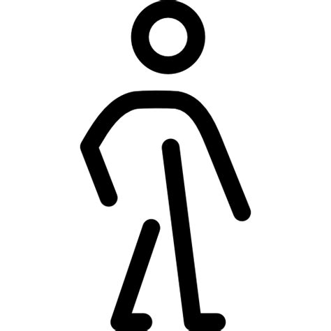Stick Man Walking Icons Gratuite