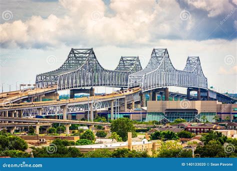 New Orleans Louisiana Usa At Crescent City Connection Bridge