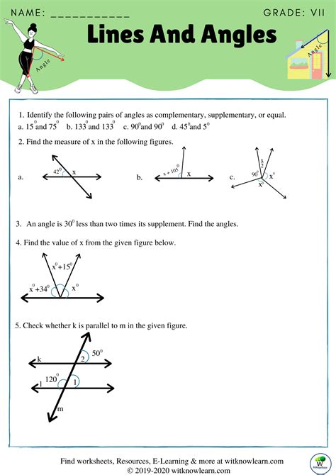 Complementary Angles Worksheet Answer Key
