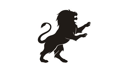 Silhouette Lion King Heraldry Logo Graphic By Enola99d Creative Fabrica