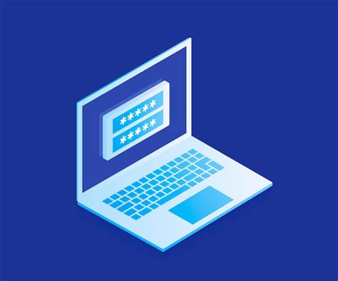 Premium Vector Data Access Concept Login Form On Screen Laptop