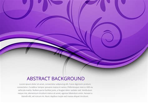 Abstract Purple Wave With Floral Elements 94496 Download
