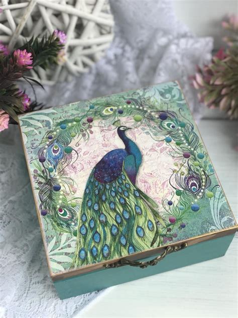 Peacock Jewelry Box Personalized Wooden Box T For Women Joyas De