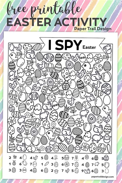 Free easter cards easter greeting cards easter art easter crafts easter ideas happy easter greetings free printable cards free easter printables easter eggs and daisy square paper coaster | zazzle.com. Free Printable I Spy Easter Activity | Paper Trail Design in 2020 | Easter printables free ...