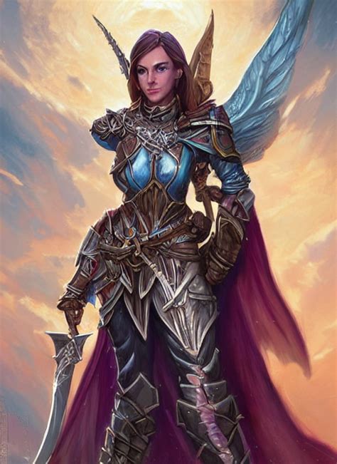 Prompthunt Female Paladin Ultra Detailed Fantasy Dndbeyond Bright